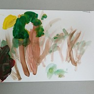"Любляночки" экспериментальная живопись детей 2-3 лет 9-27 февраля 2019