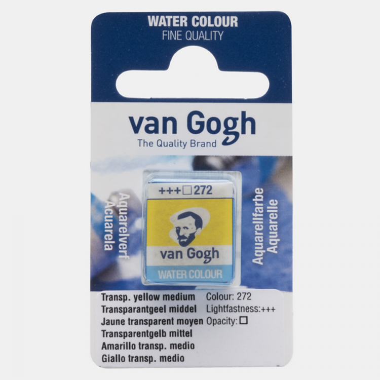 Краска акварельная Van Gogh кювета №272 Жёлтый средний прозрачный New Colour — PalitraMastera