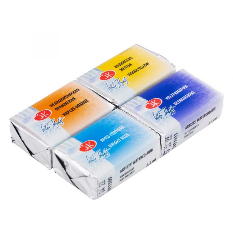 Белые Ночи Набор акварель пластик Микс 9, 4 шт х2,5 мл — PalitraMastera