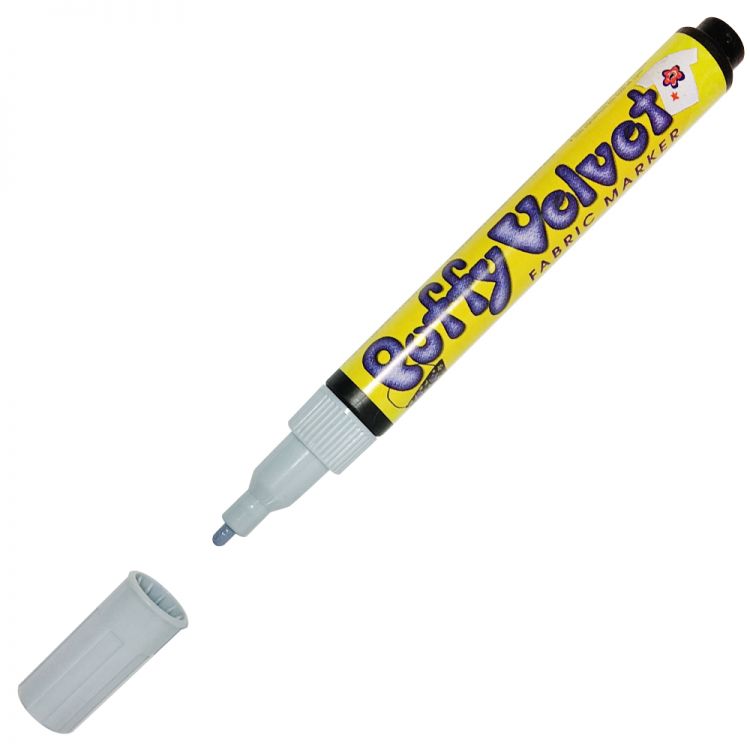 Маркер для ткани с эффектом бархата, 2-3 мм св.-серый MAR1022/37 /Marvy — PalitraMastera