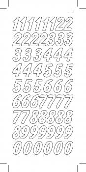 Контурные наклейки &quot;Большие цифры&quot;, лист 10x24,5 см, цвет телесный — PalitraMastera