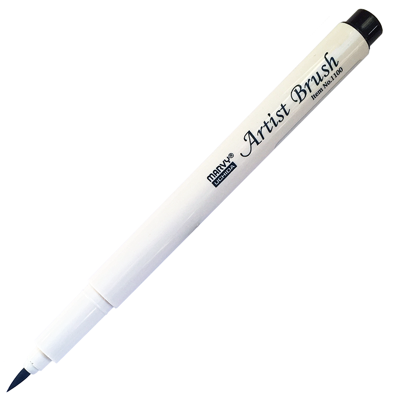Маркер-кисть, акварельные чернила на водной основе Dark Brown MAR1100/18 /Marvy фото 1 &mdash; PalitraMastera