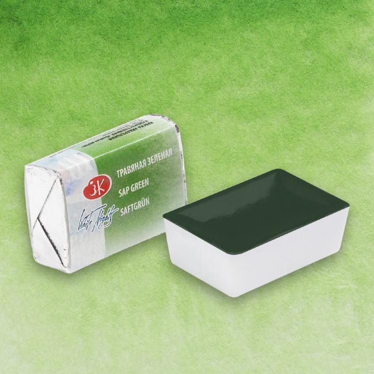 Травяная зеленая акварель Белые ночи кювета 2,5 мл — PalitraMastera