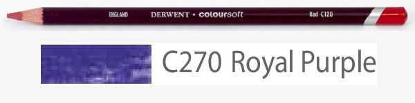 Цветной карандаш Coloursoft, мягкий, С270 королевский фиолетовы круглый корпус 8 мм, грифель - 4 мм. фото 1 &mdash; PalitraMastera