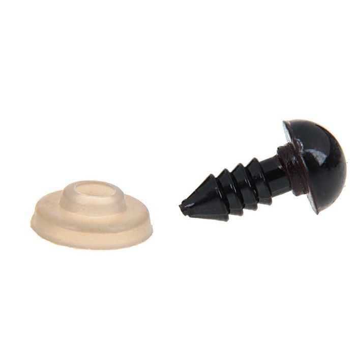 Глаза винтовые с заглушками, полупрозрачные, набор 4 шт, цвет коричневый , размер 1 шт: 1*1 см &mdash; PalitraMastera