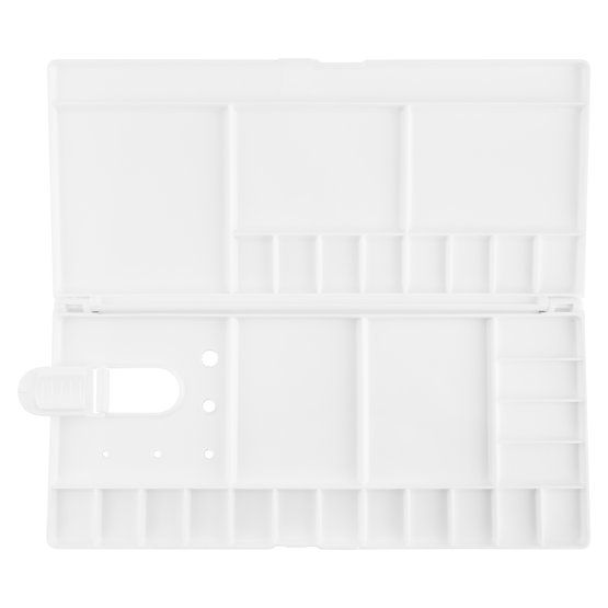 Палитра для акварели с крышкой &quot;Сонет&quot;, пластик, 30х14 см, 29 ячеек — PalitraMastera