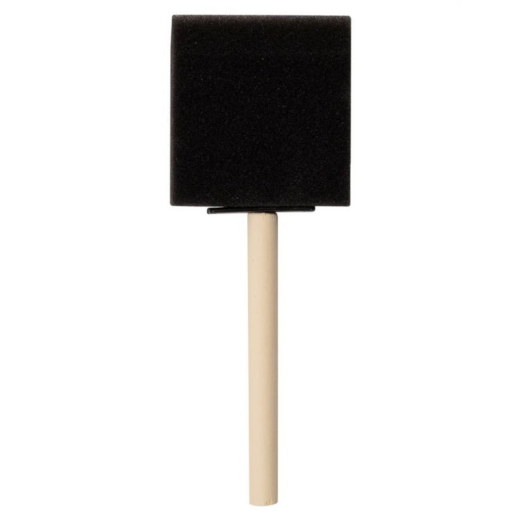 Кисть-губка плоская, поролон, 60 мм, деревянная  ручка — PalitraMastera