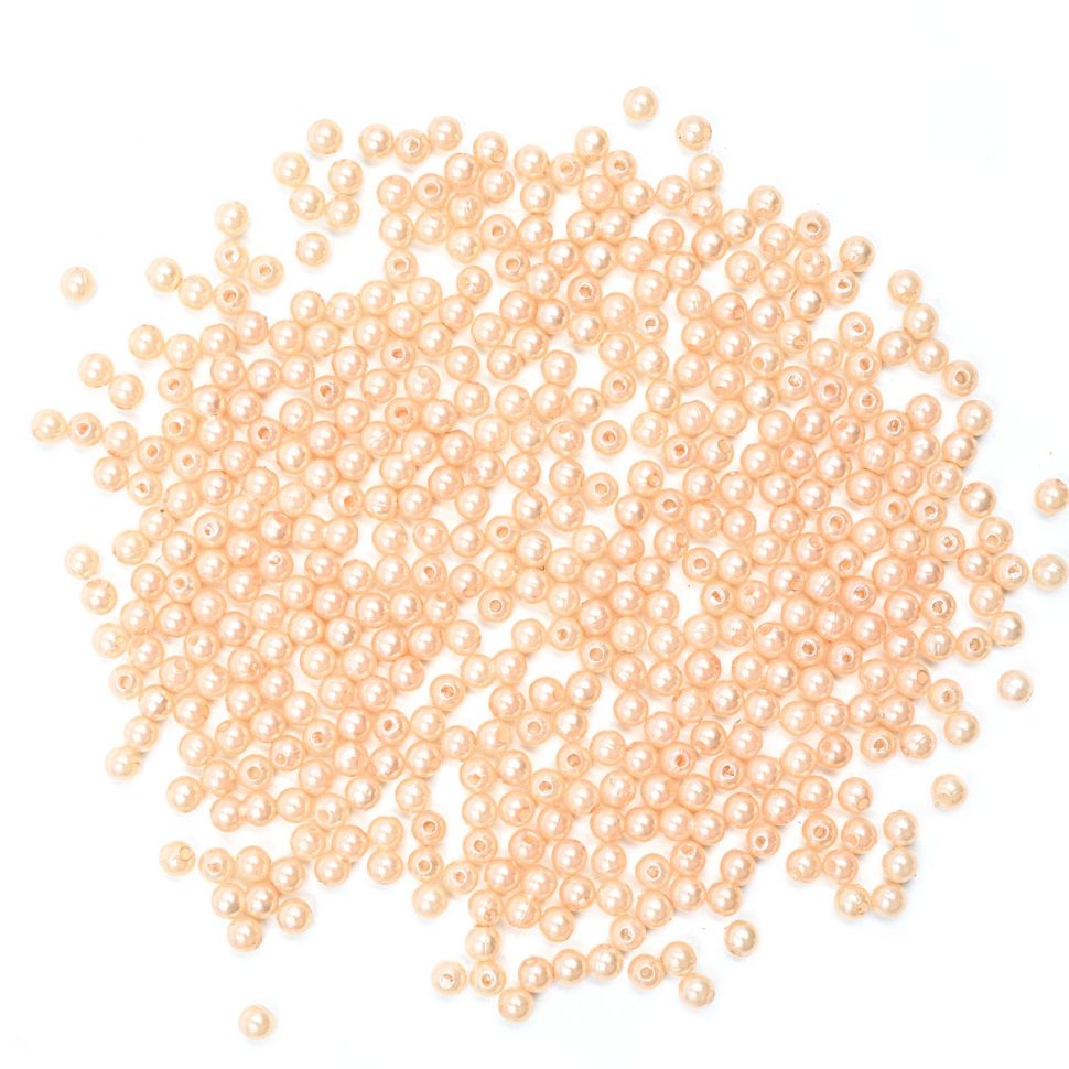 Бусины круглые, пластик, 5мм, 25гр, Astra&Craft (006 NL розовый) фото 1 &mdash; PalitraMastera