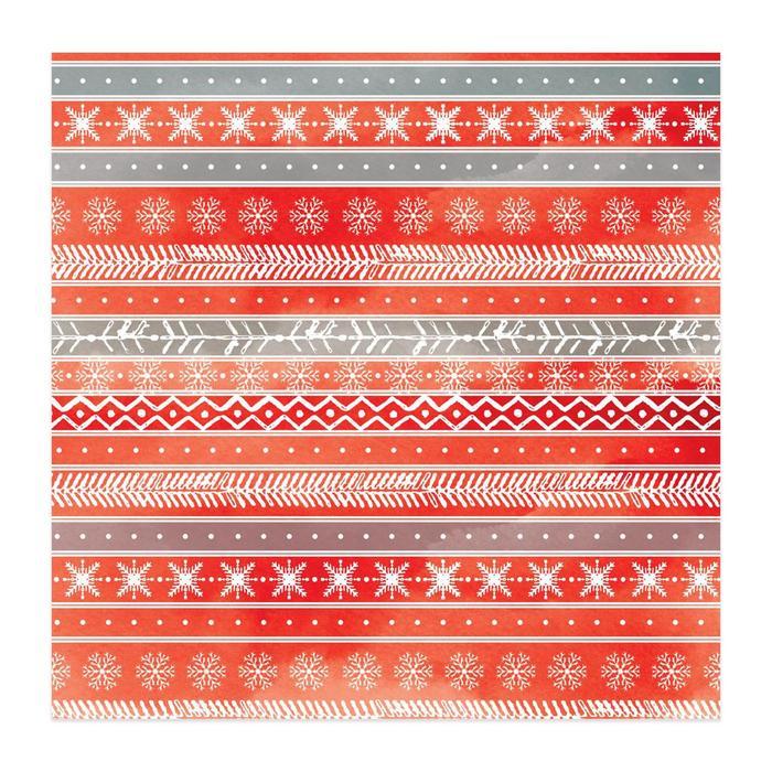 Бумага для скрапбукинга, &quot;Снежный орнамент&quot;, 30.5х30.5 см, 180 гр/м  2576293 — PalitraMastera
