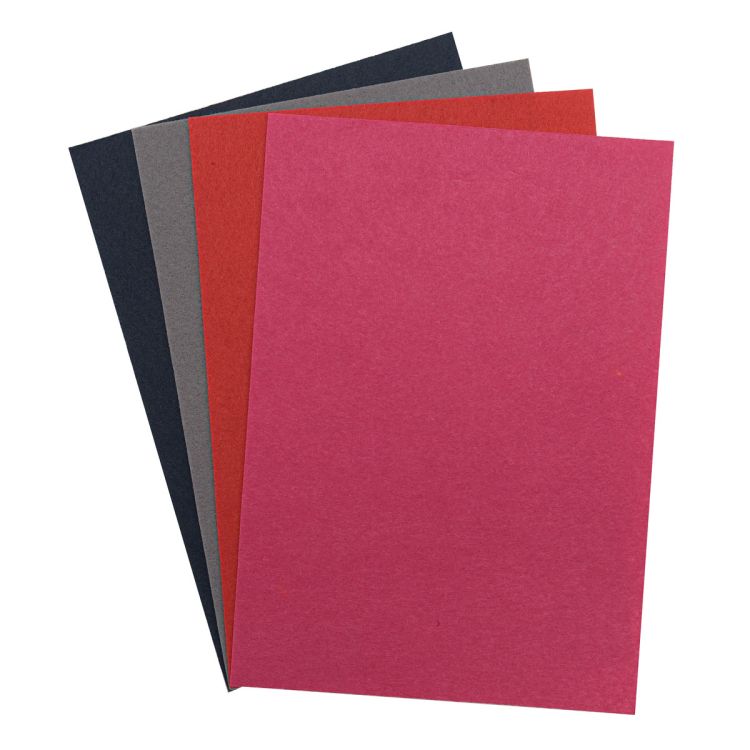 Фетр листовой жесткий ассорти, 1.0мм, 20х30см, 4 листа, Astra&amp;Craft (4 графит/серый/красный/розовый) — PalitraMastera