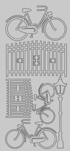 Контурные стикеры ВЕЛОСИПЕДЫ золотые SCB 1525410 фото 1 — PalitraMastera