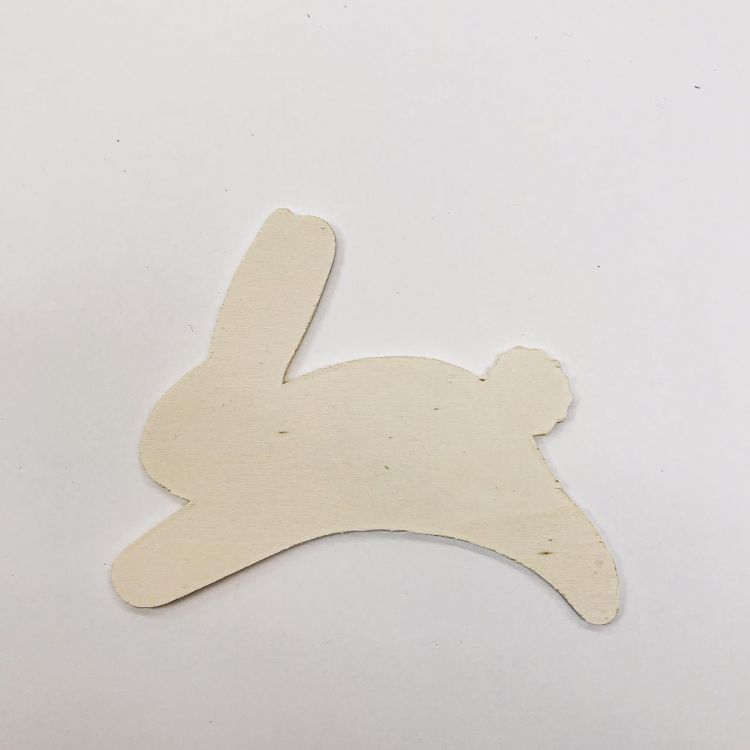 Зайка деревянный без покрытия 10 см, толщина 3,2 мм — PalitraMastera