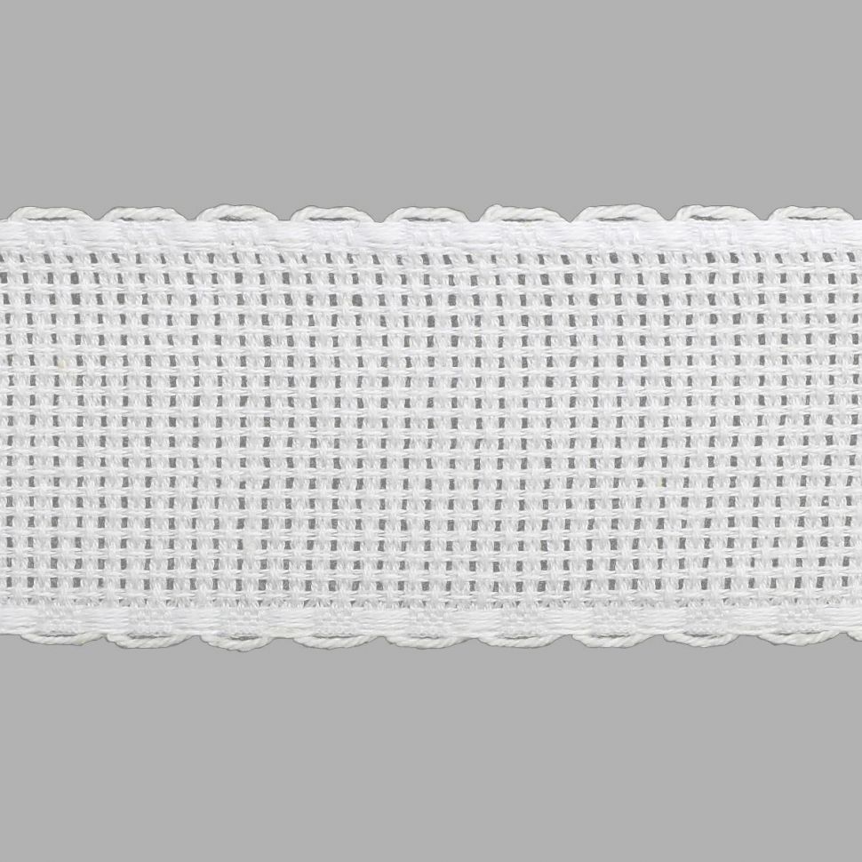 Канва 'лента', 1,5м*3,5см, 100% хлопок Bestex (белый/белый) фото 1 &mdash; PalitraMastera
