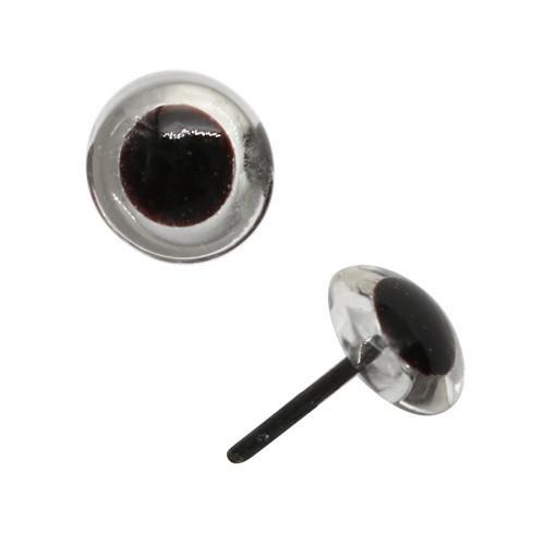 5AS-020 Глаза кукольные стеклянные 8мм, 1 шт (прозрачный) — PalitraMastera