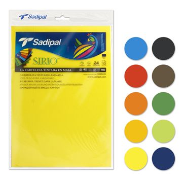 Картон цв. SADIPAL A4 10 цветов, 10л., 170 гр., &quot;SIRIO&quot; — PalitraMastera