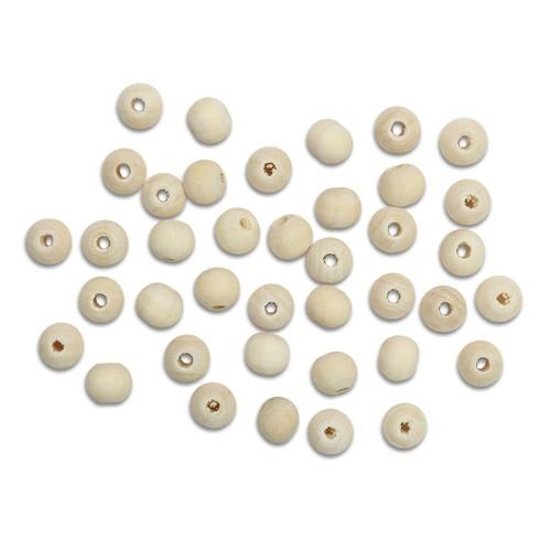 Бусины деревянные неокрашенные 8 мм,отв.3мм, 15гр(93±4 шт) — PalitraMastera