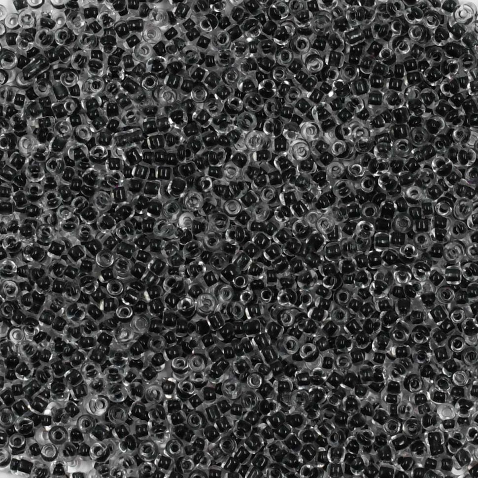 Бисер Astra&Craft 11/0, 20г (138B прозрачный с черным центром) фото 1 — PalitraMastera