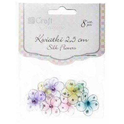 DP Craft Цветочки 2,5 см 8 шт АКЦИЯ!!!--- фото 1 — PalitraMastera