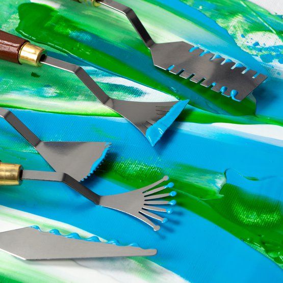 Набор фигурных мастихинов &quot;Сонет&quot;, металл, 5 шт — PalitraMastera