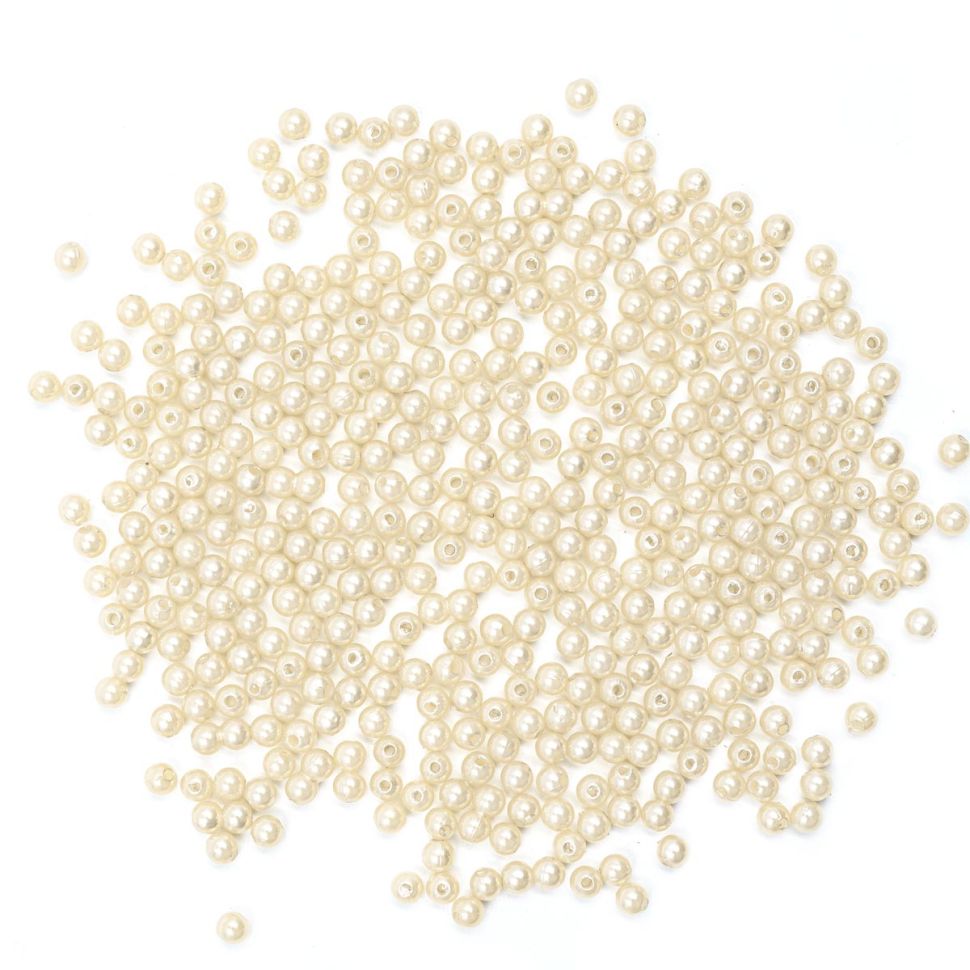 Бусины круглые, пластик, 5мм, 25гр, Astra&Craft (003 NL телесный) фото 1 &mdash; PalitraMastera