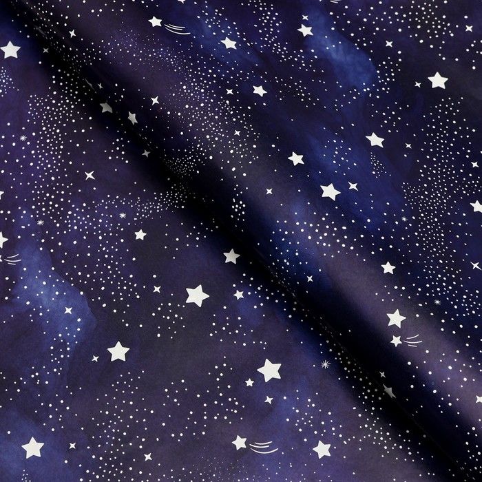 Бумага упаковочная, глянцевая «Звездное небо», двусторонняя, 40*60 см — PalitraMastera