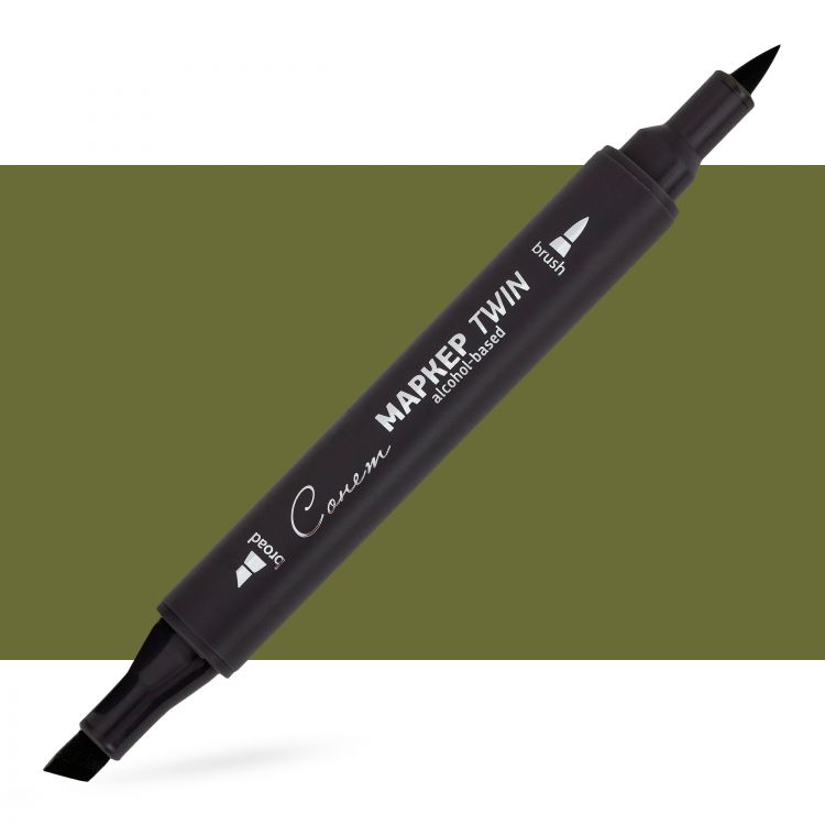 Маркер спиртовой Сонет Twin Brush, оливин--- — PalitraMastera