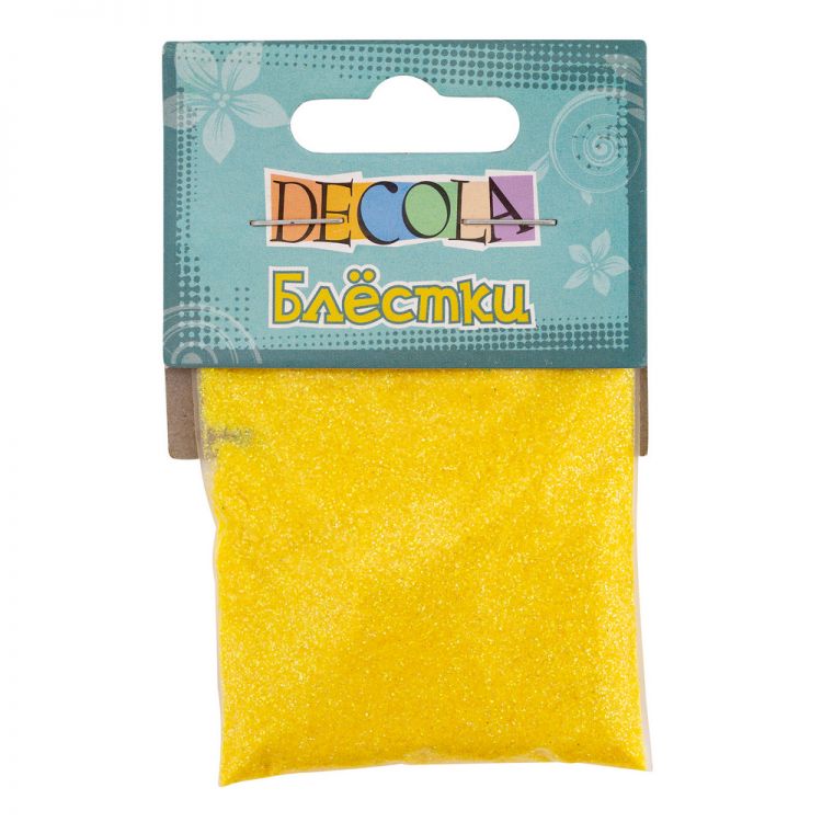 Блестки декоративные Декола, размер 0,3 мм, желтый радужный — PalitraMastera