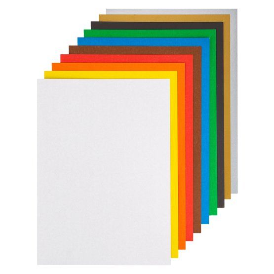 Набор цветного картона Цветик, односторонний, 220г/м2, А4, 10 цветов, 10 л &mdash; PalitraMastera