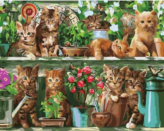 Картина по номерам GX 25055 Озорные котята 40*50 фото 1 &mdash; PalitraMastera