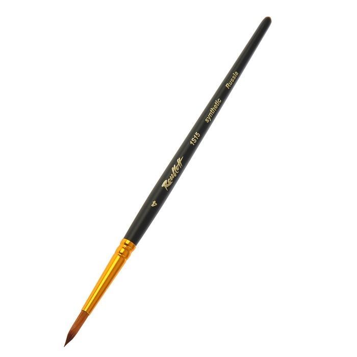 Синтетика кр.п/колонок ручка кор.черная № 04 /Roubloff /1S15 ЖS1-04,05Ж фото 1 — PalitraMastera