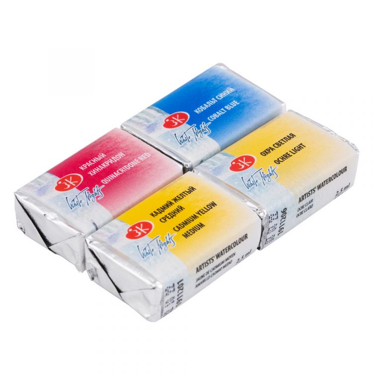 Белые Ночи Набор акварель пластик Микс 6, 4 шт х2,5 мл--- — PalitraMastera