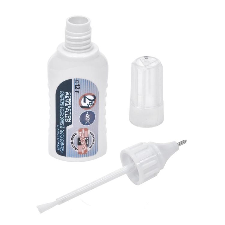 Коррект. ручка Koh-I-Noor кист.+метал. нак. 12 мл цв. корп. белый — PalitraMastera