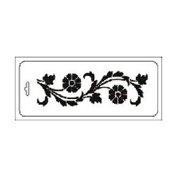 Трафарет пластиковый 10 х 25 см, Бордюр орнаментальный №6---снято фото 1 — PalitraMastera