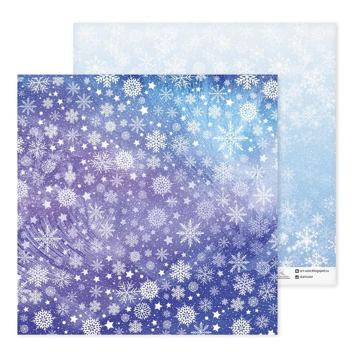 Бумага для скрапбукинга, Северное сияние "Снежный хоровод", 30.5х30.5 см  2576348 фото 1 &mdash; PalitraMastera