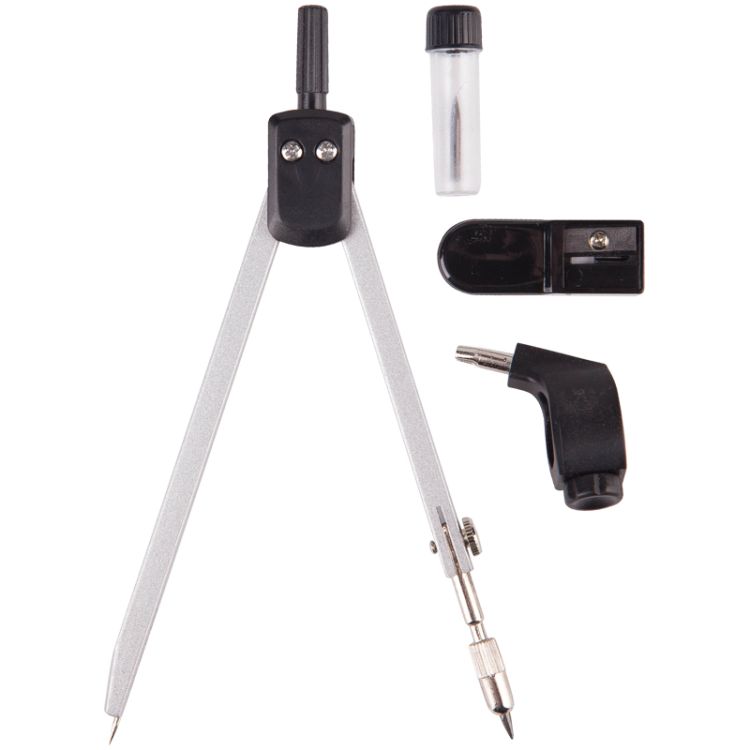 Готовальня ArtSpace, 4 предмета, циркуль 135мм, пластиковый футляр — PalitraMastera