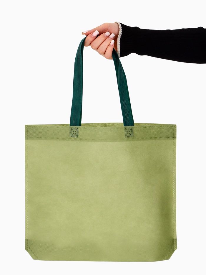 Пакет с петлевой ручкой, сумка - шопер «Эко», 38*32*10 см, хаки фото 1 — PalitraMastera