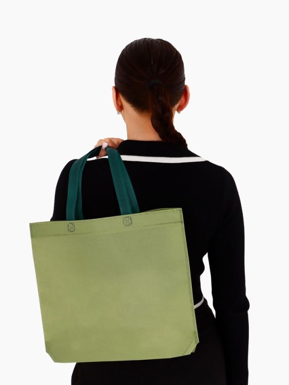 Пакет с петлевой ручкой, сумка - шопер «Эко», 38*32*10 см, хаки — PalitraMastera