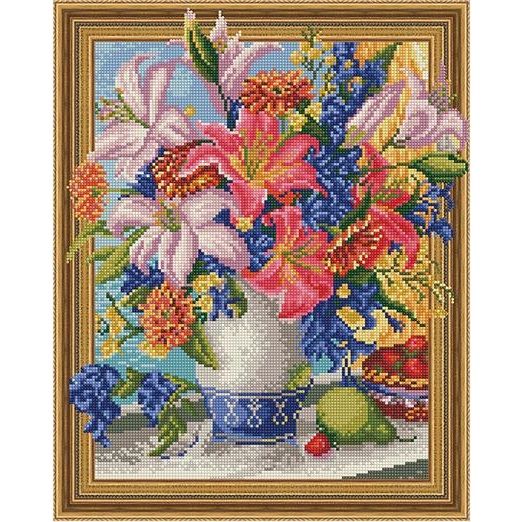 Алмазная мозаика 3D эффект TSGJ 1186 Лилии в вазе 40*50 — PalitraMastera