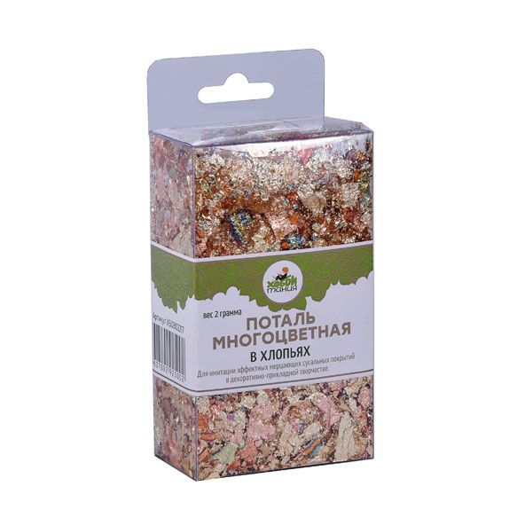 Поталь в хлопьях, многоцветная, вес 2 гр фото 1 — PalitraMastera
