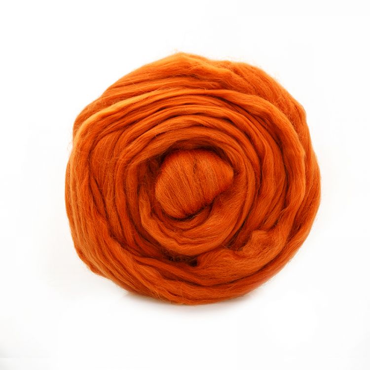 Тонкая  шерсть100% золотистый №1290 , 100гр мериносовая для валяния &mdash; PalitraMastera