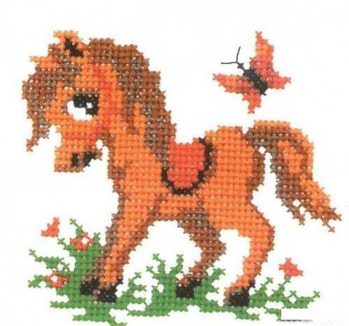 456 Набор для вышивания Р-Студия"Лошадка"12*10см фото 1 — PalitraMastera