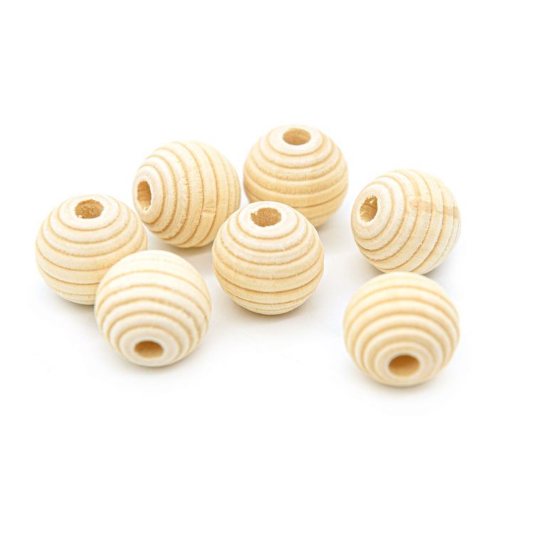 Бусины деревянные неокрашенные резьбовые 16*15 мм,7 шт &mdash; PalitraMastera