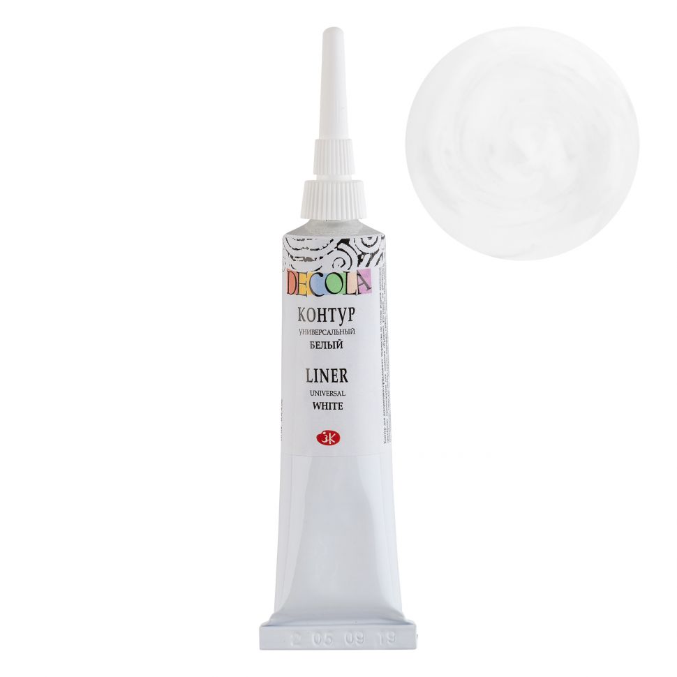 Белый контур универсальный Декола 18мл фото 1 — PalitraMastera