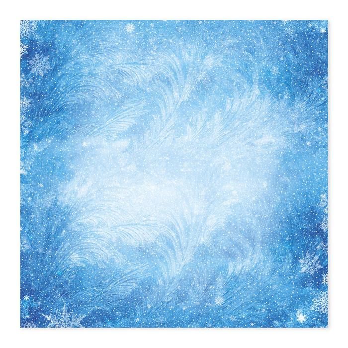 Бумага для скрапбукинга, Северное сияние &quot;Узоры на стекле&quot;, 30.5х30.5 см  2576349 — PalitraMastera