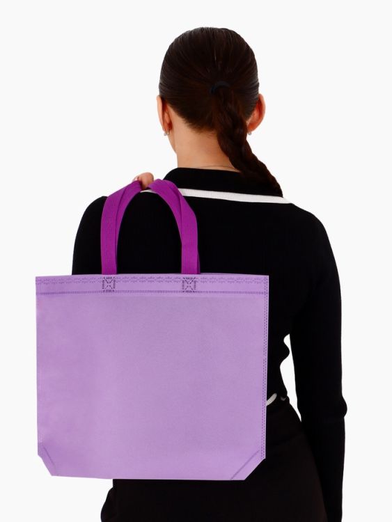 Пакет с петлевой ручкой, сумка - шопер «Эко», 38*32*10 см, фиолетовый — PalitraMastera
