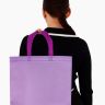 Пакет с петлевой ручкой, сумка - шопер «Эко», 38*32*10 см, фиолетовый фото 2 — PalitraMastera