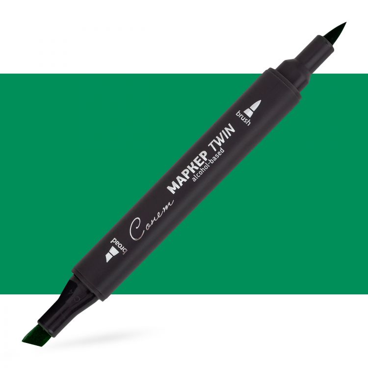 Маркер спиртовой Сонет Twin Brush, нефритово-зеленый--- — PalitraMastera