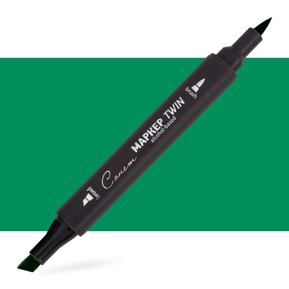 Маркер спиртовой Сонет Twin Brush, нефритово-зеленый--- фото 1 — PalitraMastera