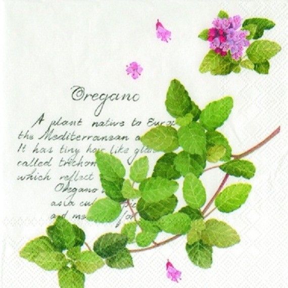 Салфетки бумажные для декупажа, 33х33 см, "Орегано" фото 1 &mdash; PalitraMastera