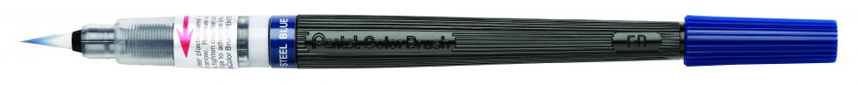Кисть с краской Colour Brush в блистере, стальной синий цвет фото 1 — PalitraMastera